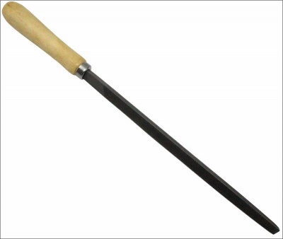 Напильник с деревянной ручкой, трехгранный, 250 мм, №2 3-ON 04-05-250 (12/120) (W)