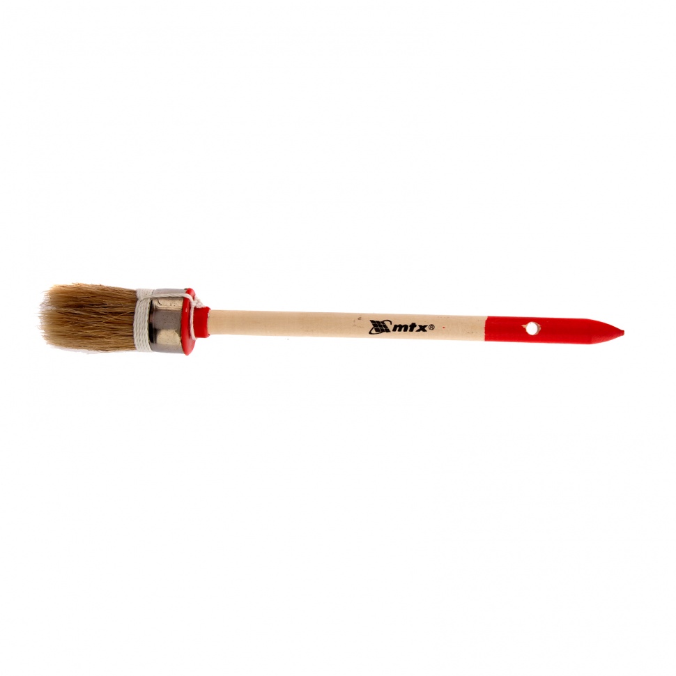 Кисть круглая, Профи №6 (30 мм), натуральная щетина, деревянная ручка MTX(12)82044